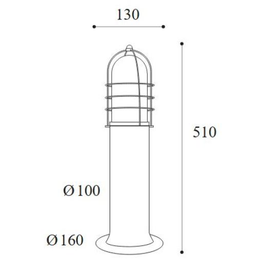 rusztikus vintage mediteran mala zahradna stojaca lampa medi stara patina zahrada terasa chodnik garaz plot osvetlenie moretti luce 1856.o.ar_-1 rozmer .jpg